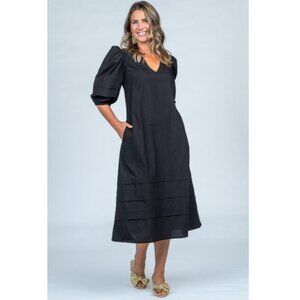 Olivia James The Label Black Georgia Midi Dress -XS